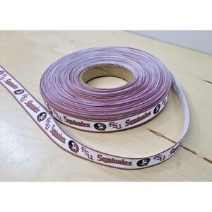 NCAA Florida State University Seminoles 7/8" Grosgrain Ribbon Approx 40 Yds NEW